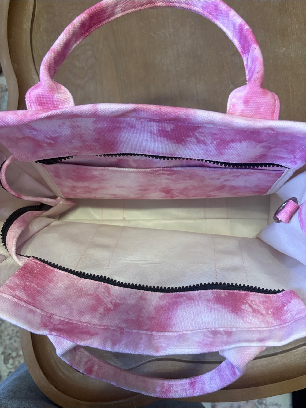The Tote Bag Pink Tie-Dye Canvas Tote - Picture 2 of 4